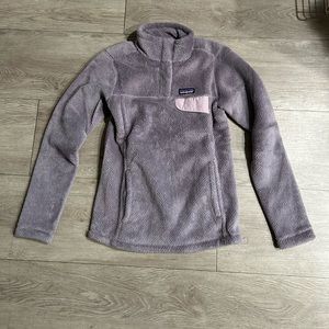 Patagonia Women's Sweater in Lavender and Light Pink
